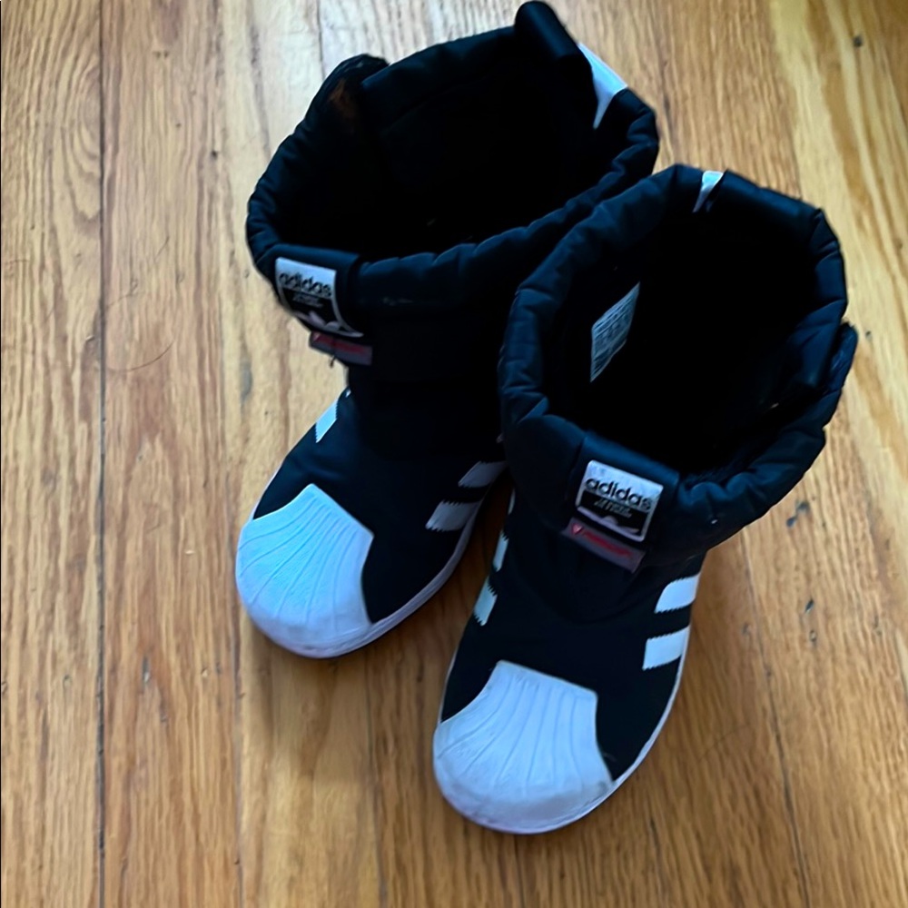 Adidas Black and White Rain & Snow Boots